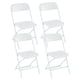 thumbnail image 1 of Costway Paquete de 4 Sillas Plegables, de Comedor con Asiento y Respaldo de Plástico, Estructura de Metal Resistente, Capacidad de Carga de 350 kg, para el Hogar, Oficina, Evento, Blanco, 1 of 5