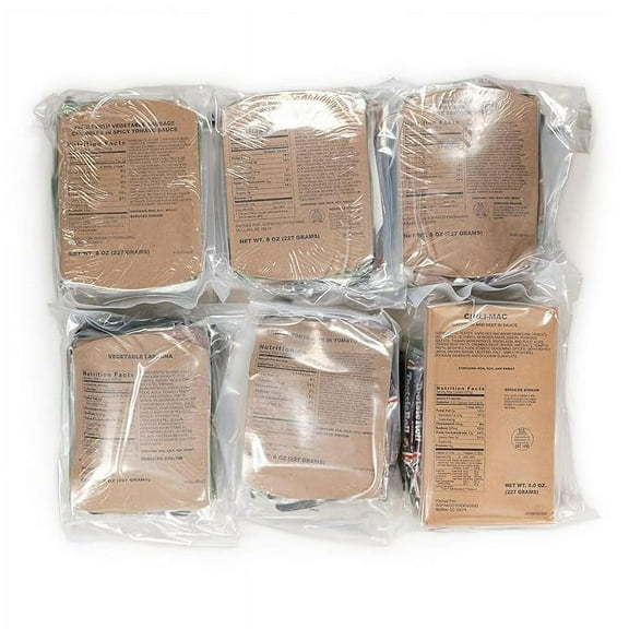 Never Issued 2 SINGLE MRE Mystery Meals (2 Different Meals)