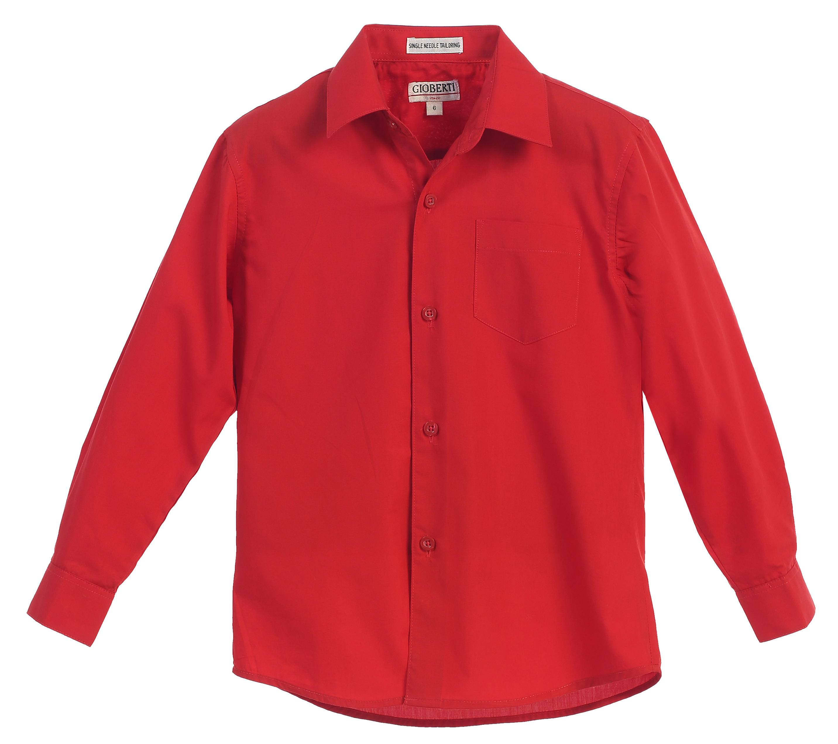 Gioberti Kids and Boys Long Sleeve Solid Dress Shirt - image 2 of 3