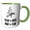 Green/White, variant on 3drose, Atv Rain Equals Mud and Mad Equals Fun, 11oz Two-tone Black Mug