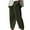 01#Army Green, variant on Linen Trousers Womens 3/4 Harem Pants Summer Casual Plain Cropped Trousers Elasticated Waist Lightweight Capri Pants for Leisure Vacation Travel