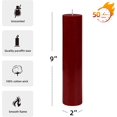 thumbnail image 4 of 2 x 9 Red Pillar Candle, 4 of 5