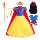 thumbnail image 3 of Disfraz de princesa Cenicienta Rapunzel para niñas, disfraz de Bella, Blancanieves, Aurora, Elsa, fiesta de cumpleaños y Halloween, 3 of 5