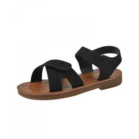 

Homedles Sandals for Women- Comfortable Flat Gift for women Summer Casual Open Toe Gladiator Sandals Black