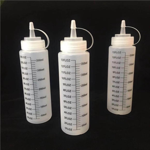 VONKY 6 pcs 350ml Condiment Squeeze Bottles Salad Dressing Squeeze Bottle Condiment Dispenser Empty Bottle Kitchen Accessories