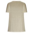thumbnail image 5 of hoksml Womens Tops Clearance! Fashion Woman Causal Solid Blouse Short Sleeve T-Shirt Summer Button Tops, 5 of 6