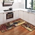 thumbnail image 1 of Wine Kitchen Rugs and Mats [2 PCS], Non Skid Washable Absorbent Mat for Doormat Bathroom Runner Set (17inx47in+17inx30in, Wine), 1 of 6