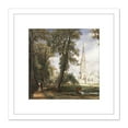 thumbnail image 1 of John Constable Salisbury Cathedral From The Bishops Garden 8X8 Inch Square Wooden Framed Wall Art Print Picture with Mount, 1 of 4