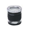 Lupa cilíndrica de mano 30X + lupas LED UV para joyería (negro)