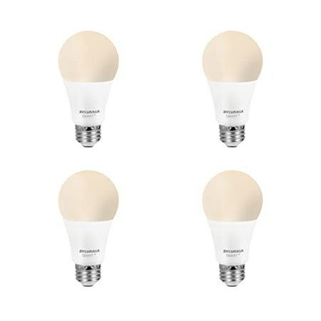 

LEDVANCE Sylvania Smart Light Bulb Bluetooth Mesh LED Bulb Compatible with Alexa & Google Home A19 60W Equivalent E26 Soft White - 4 PK [2022 Model] (75843)