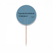 Qoutes Healing Sentences Great Walk Aloof Toothpick Flags Round Labels Party Decoration