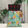 thumbnail image 5 of KLL Cute Pineapples for Christmas Gift Bag,Christmas Burlap Goody Gift Bags with Plaid Drawstrings for Xmas Presents Holiday Party Favor Treats Candy-Black, 5 of 8