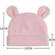 thumbnail image 3 of Gorro de algodón con orejas de oso para recién nacidos, para niños y niñas, de 0 a 6 meses, 3 of 5