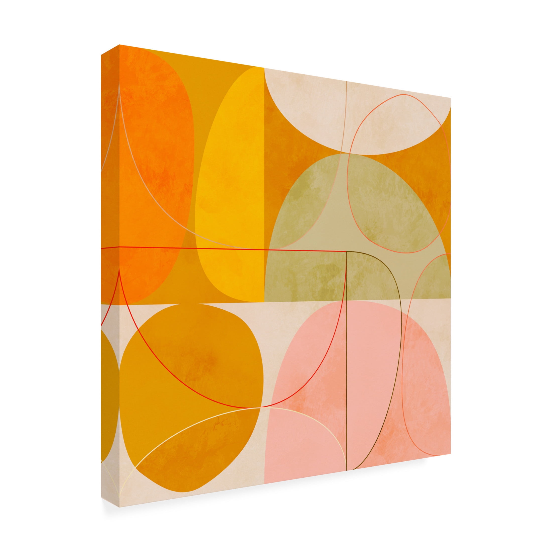 Trademark Fine Art Ana Rut Bre Mid Century Curry Yellow Blush Spring2 Canvas Wall Art