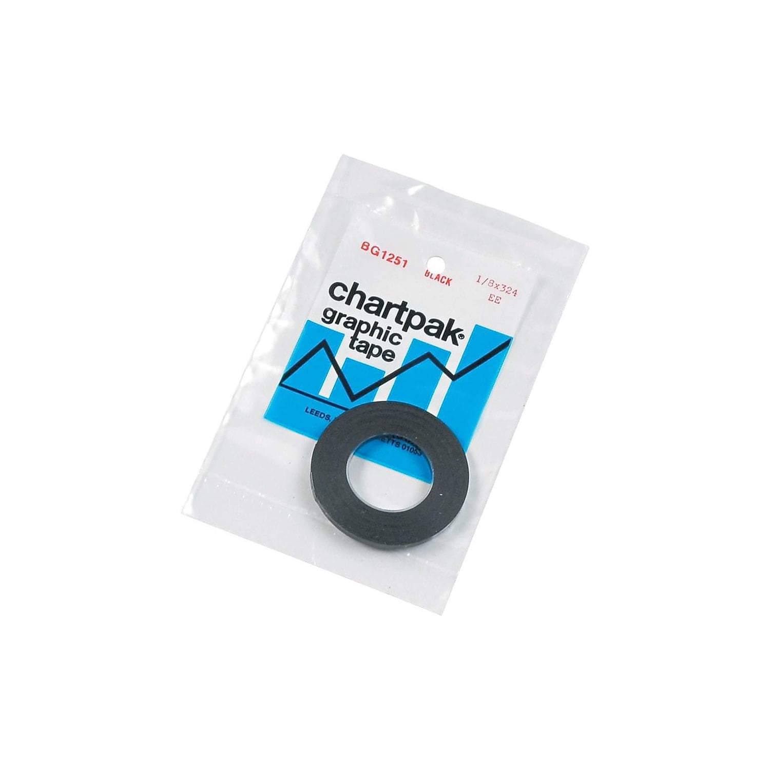 Chartpak Thin Roll Black Graphic Tape for Making Crafts, 1/8