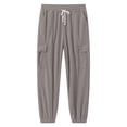 thumbnail image 5 of WAVSUF Men's Athletic Cargo Pants Straight Leg Multi Pockets Loose Fit Fall Sports Comfort Pants Gray L, 5 of 8