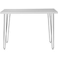 thumbnail image 2 of Walker Edison D42HPWDWH 42" Mid Century Modern Wood Computer Desk - White, 2 of 5