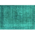 thumbnail image 1 of Ahgly Company Machine Washable Indoor Rectangle Oriental Turquoise Blue Industrial Area Rugs, 2' x 3', 1 of 4