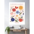 thumbnail image 2 of Flower Market - Paris Poster Wall Art, Modern Wall Decor For Living Room Bedroom, 8x12 UNFRAMED, 2 of 3