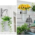 thumbnail image 5 of 10.62 Inch Galvanized Metal Vases Farmhouse French Flower Bucket Vases for Cut Flowers for Home Decor and Wedding Table Centerpiece Decorations (Medium Silver 8Pcs), 5 of 18