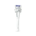 thumbnail image 5 of ANGARA Natural Tanzanite and Diamond Twisted Vine Ring in 14K White Gold for Women (Size-6mm) | December Birthstone, Birthday, Anniversary, Jewelry Gift for Women | Natural Tanzanite Ring, 5 of 10