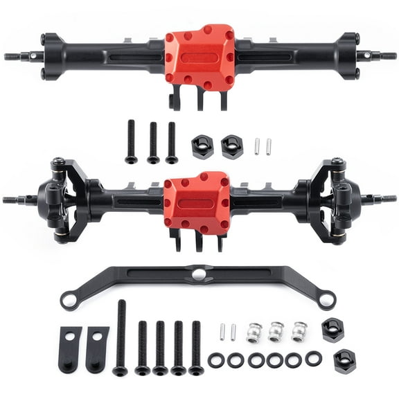 1Set Aluminum Extended Front Rear Axles for 1/18 RC Micro Crawler Car TRX4M Defender Bronco High Trail K10 Parts