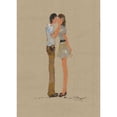 thumbnail image 3 of Shenli 11x14 Black Modern Framed Museum Art Print Titled - TENDER KISS, 3 of 5