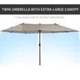 thumbnail image 4 of Outsunny Extra Large 15ft Patio Umbrella, Tan, 4 of 10