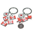 thumbnail image 1 of 2pcs Canada Flag Keychains Maple Design Keyrings Alloy Bag Pendants Gift Key Chains for Women Kids, 1 of 9