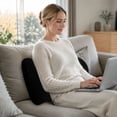 thumbnail image 3 of Orthopedic Memory Foam Lumbar Support Pillow Ergonomic Back Cushion 12.6"x9.4"x5.1" Removable Washable Cotton Cover Pressure Relief for Office Chair Car Seat Home Use, 3 of 4