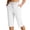 White, variant on LIaqionyy Women's Shorts Drawstring Elastic Waisted Knee Length Workout Yoga Athletic Sweat Short with Pockets