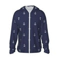thumbnail image 1 of Fotbe Anchor Heart Blue Chaqueta con Protección Solar UPF 50+ para Hombre y Mujer, Camisa con Capucha y Bolsillos-Large, 1 of 7
