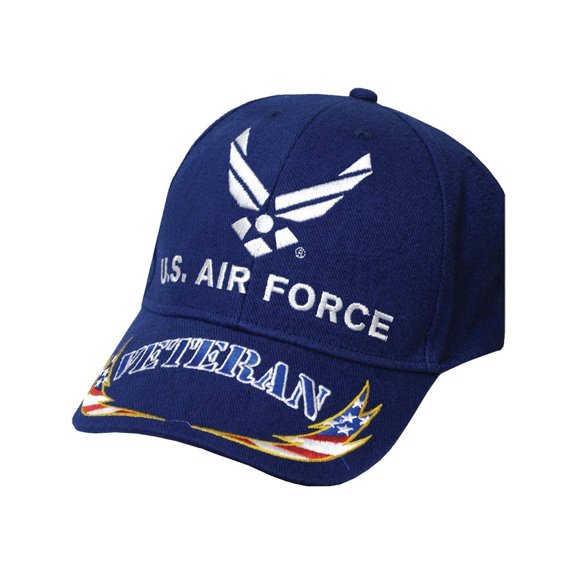 US Air Force Symbol Veteran Cap 100% Cotton w/ Embroidered Branch Logo