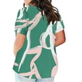 thumbnail image 3 of Aloohaidyvio Plus Size Shirts for Women,Soft Trendy Tops for Women Summer Short Sleeve Trendy Print T-Shirt Casual V Neck Tunic Blouse Loose Basic Tee, 3 of 5