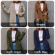 thumbnail image 3 of Chaqueta de pana de mujer con bolsillos, solapa y botones, chaqueta vintage de manga larga Abanopi Medio, 3 of 7