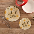 thumbnail image 2 of Flower Daisy Pot Holders Set Trivets Hot Pads Cotton Mats for Cooking, 2 of 7