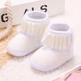 thumbnail image 4 of SYNPOS Fringe Baby Booties for Girls Boys Winter Warm Snow Boots with Tassels Soft Sole Fur Lined Toddler Shoes 0-18 Months, 4 of 4