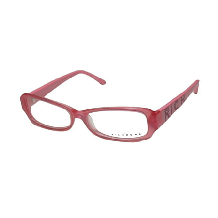 New John Richmond 04501 Womens/Ladies Designer Full-Rim Coral / Pink With Hot Rhinestones Logo Frame Demo Lenses 54-15-135 Rhinestones Eyeglasses/Eyewear