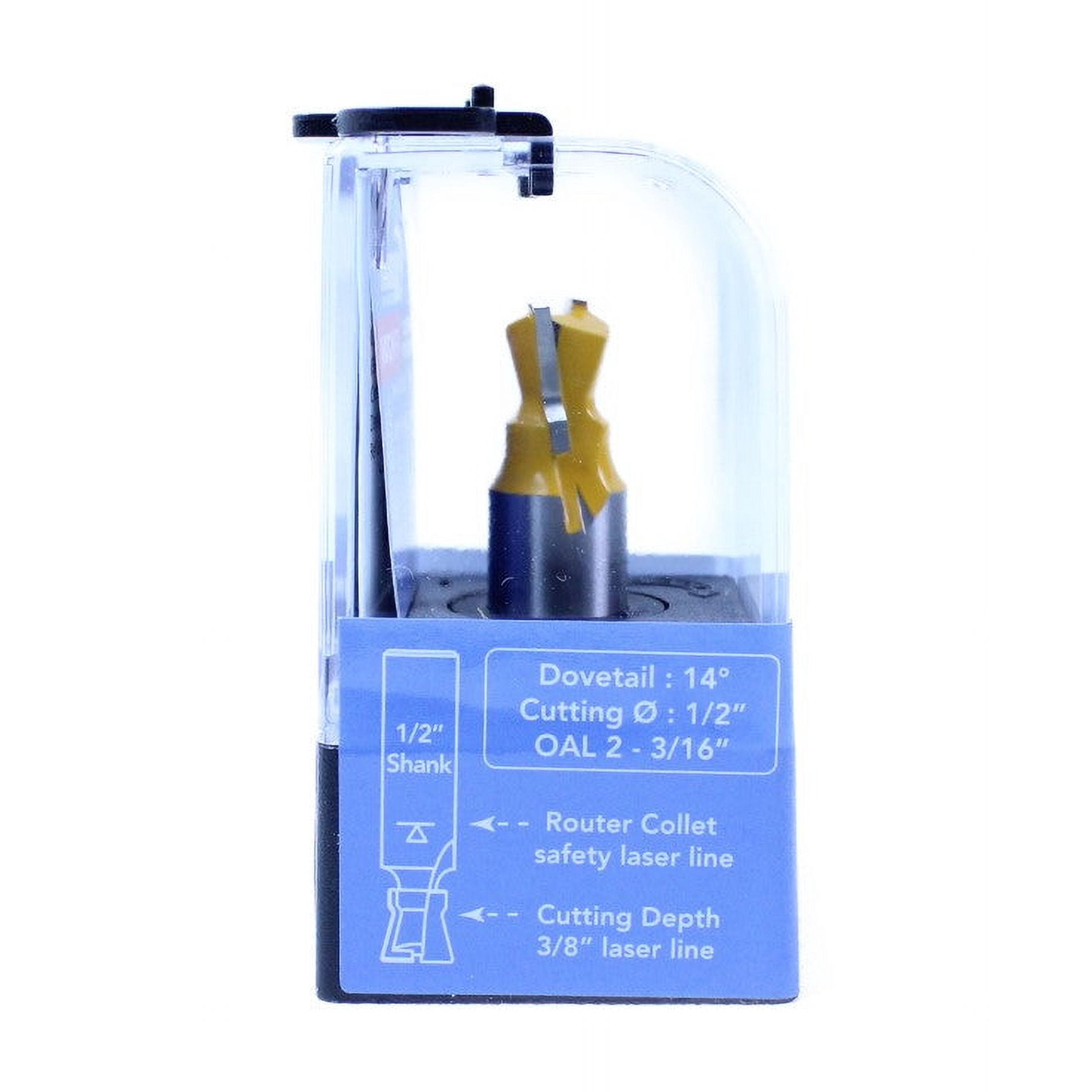 Micro Jig MATCHFIT Dovetail Router Bit For Dovetail Clamps, 14°, ½”