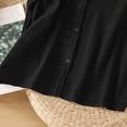 thumbnail image 5 of Dagugfen Cotton Button down Shirts for Women Loose Fitted Casual Homweear Slirts Women's Pajama Shirts, 5 of 8