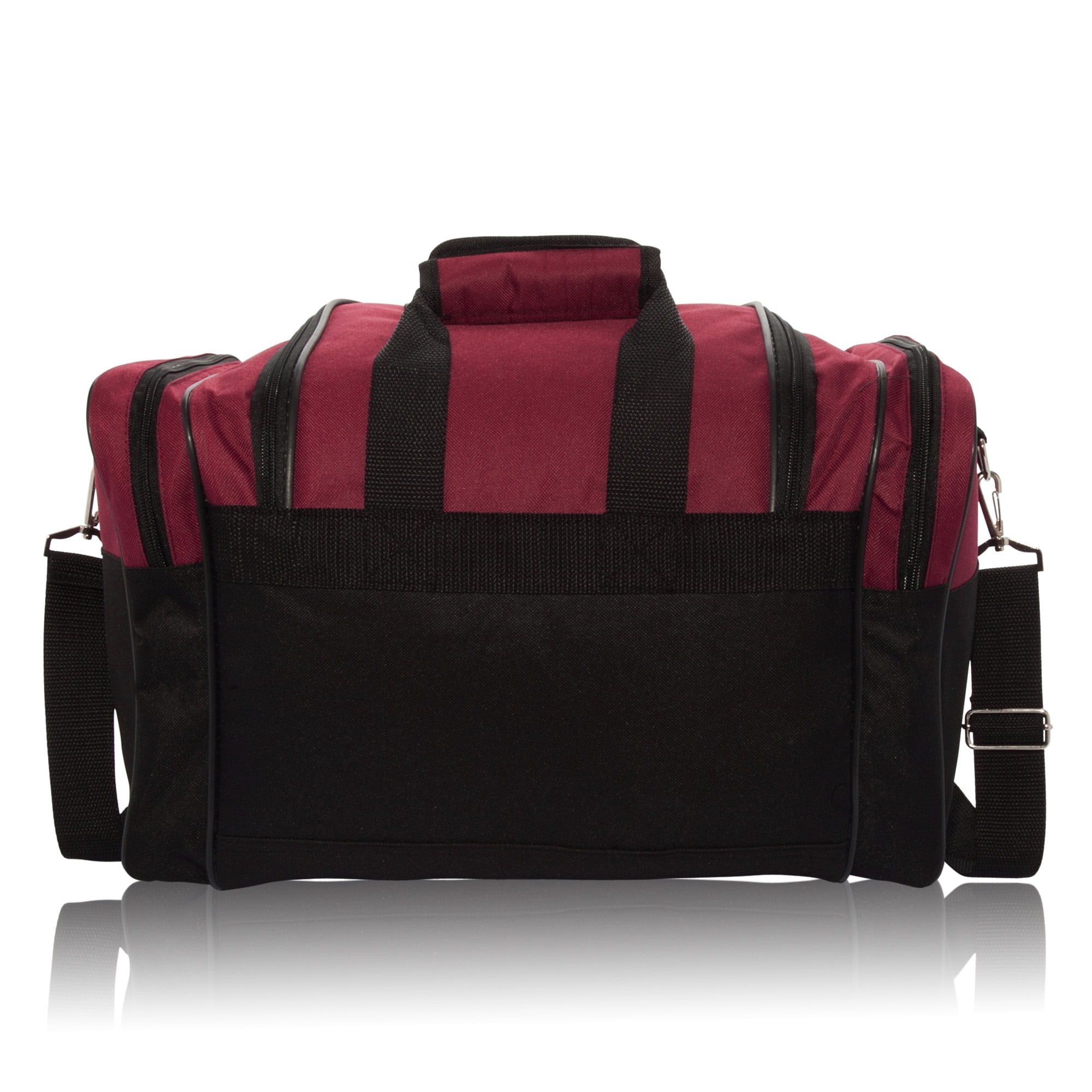 DALIX 17" Blank Duffel Bag Duffle Travel Size Sports Durable Gym Bag in Maroon