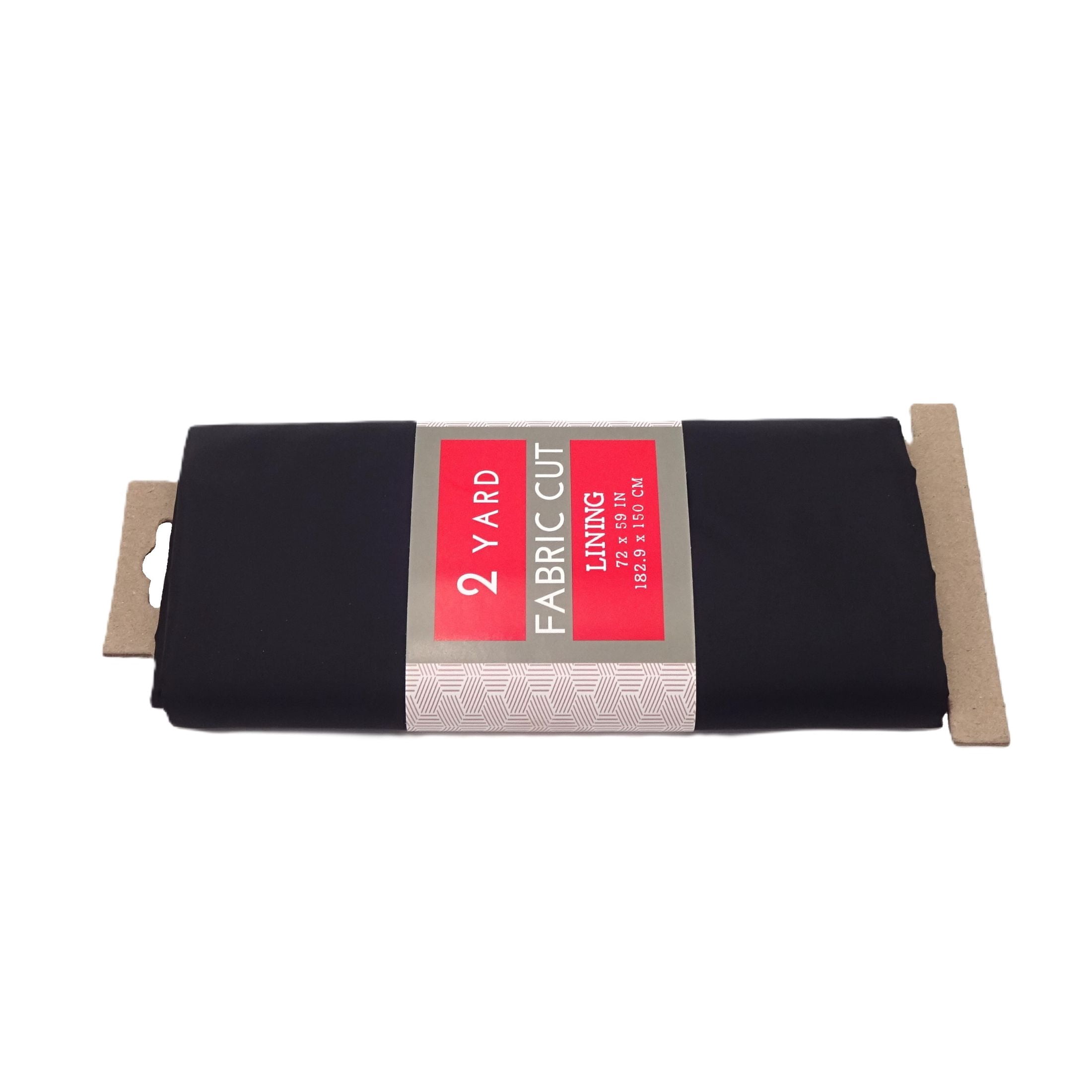 Shason Textile 58/60” Wide Lining 2 Yards Precut Fabric, Black