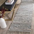 thumbnail image 3 of Safavieh Rag Rug Collection RAR121B Handmade Boho Stripe Cotton Accent Rug, 26" x 4, Blue / Multi, 3 of 4
