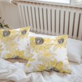 thumbnail image 7 of Waterproof Throw Pillow Covers Set of 2, 16x16 Inch Yellow Sunflower Decorative Pillowcases Outdoor Pillow Slip Cushion Covers Set for Couch Tent Spring Summer Floral Botanical Retro, 7 of 7