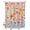 Orange, variant on Split Shower Curtain for Transfer Bench, Spring Floral Fabric Shower Curtains for Bathroom, Watercolor Colorful Botanical Summer Tub Sliding Transfer Bench Waterproof Bath Curtains 72"x84"