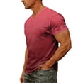 thumbnail image 6 of XIYON Father's Day T Shirts for Men Short Sleeve V Neck Gradient Print Summer Breathable Fashion Tee Top With Pocket For Casual Daily Wear,Red,XXXL, 6 of 8