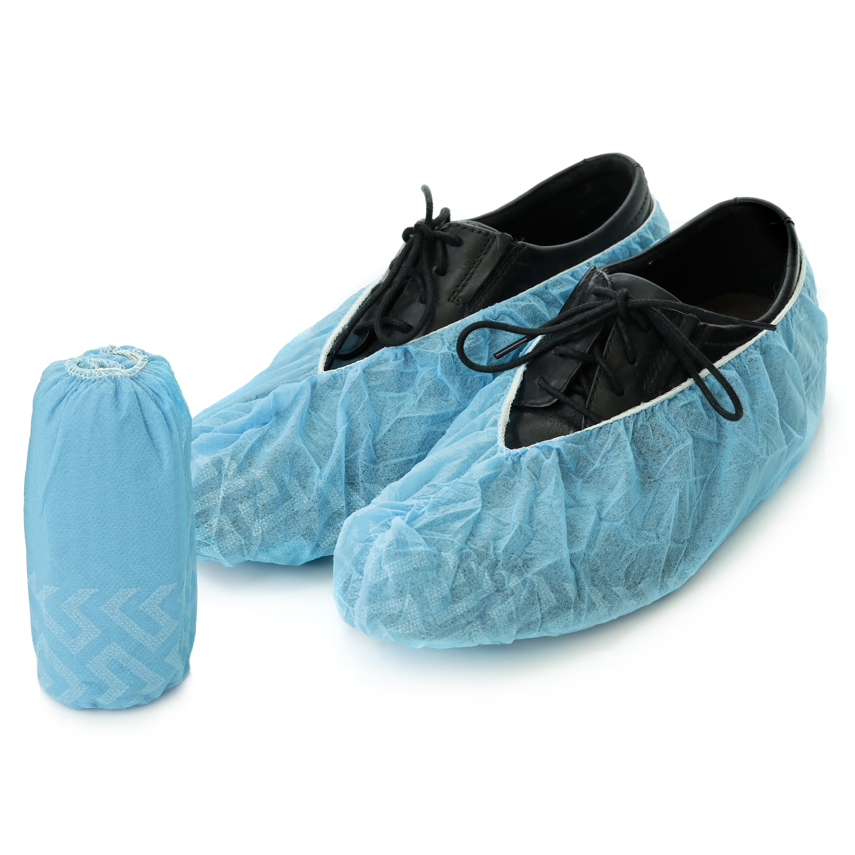 50 Pairs Blue Disposable Shoe Cover 100 PCS Nonslip Protective Waterproof Shoes Boot Covers Thicken Disposable Dust-proof Large One Size Fits Most