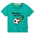 thumbnail image 1 of Gibobby Blusa Termica Niños Camisetas holgadas con estampado 3D de dibujos animados de fútbol para niños pequeños, niñas y niños, camiseta de manga corta , camisetas, ropa(Verde, 5-6 Años), 1 of 3