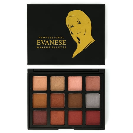 Evanese Professional Beauty Makeup 12 Color High Pigment Eyeshadow Palette