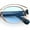 Peach Blue - Blue, variant on Womens Mod Oval Thick Plastic Fancy Chic Fashion Sunglasses Black Red - Black